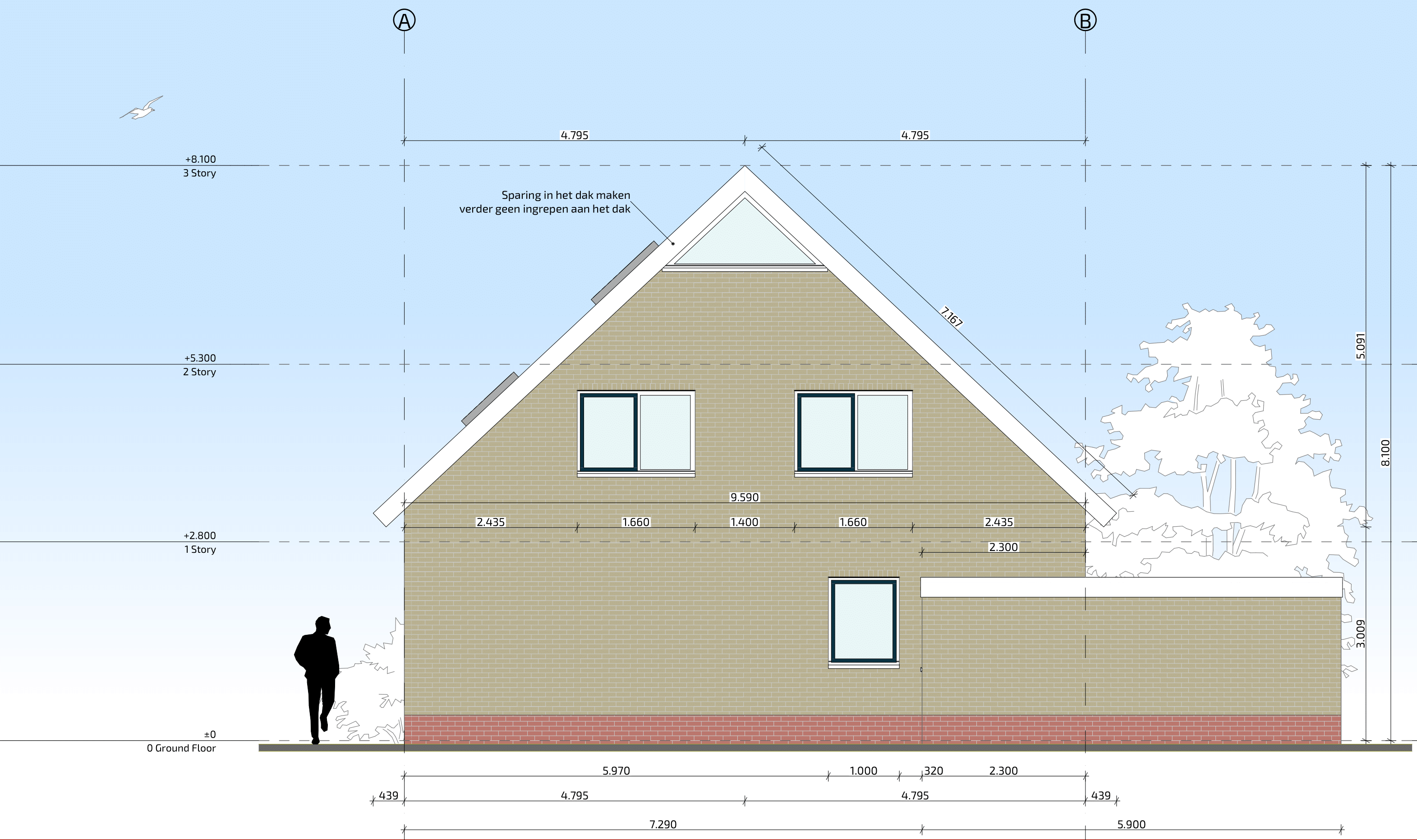 Bestaande zijgevel