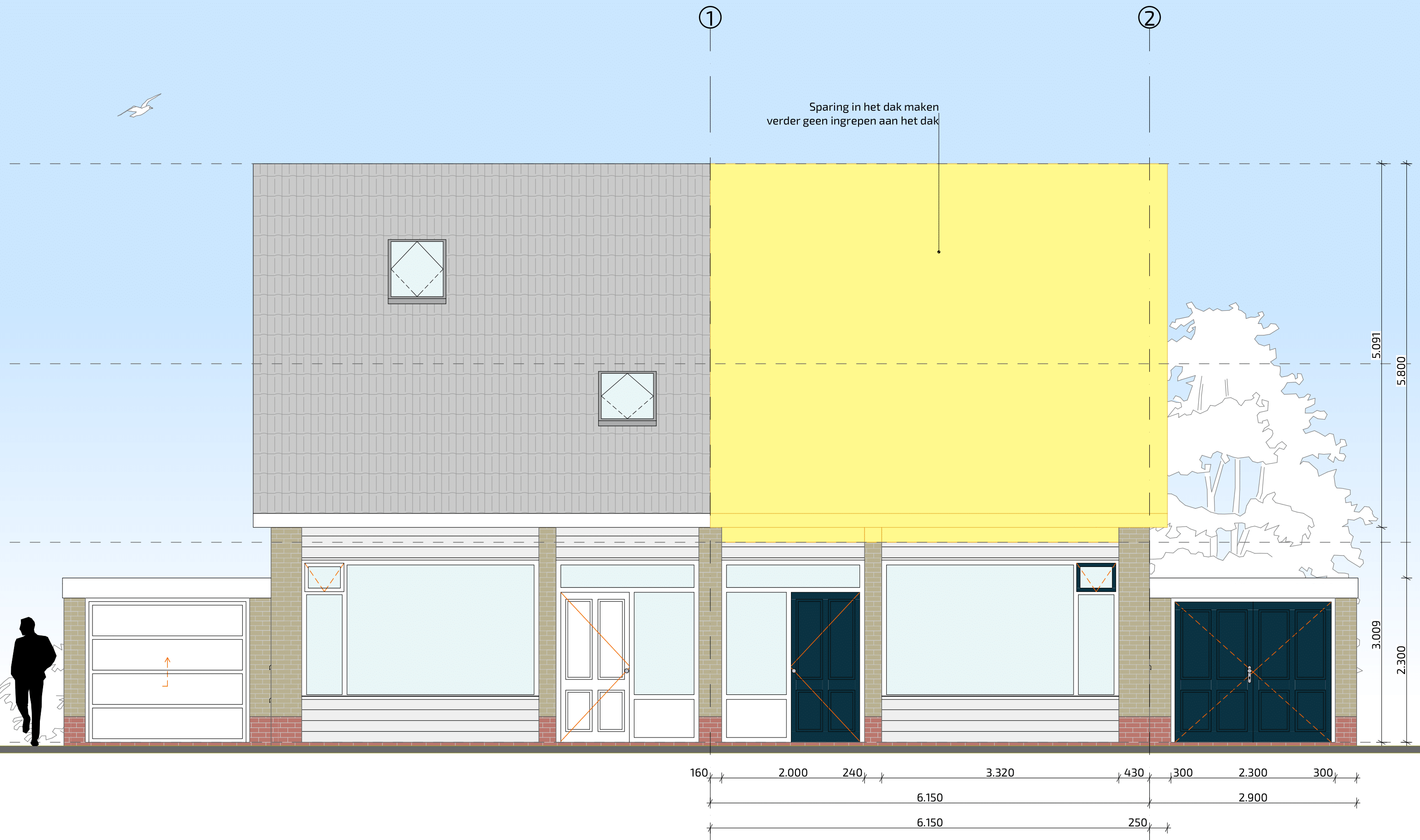 Te slopen vooraanzicht