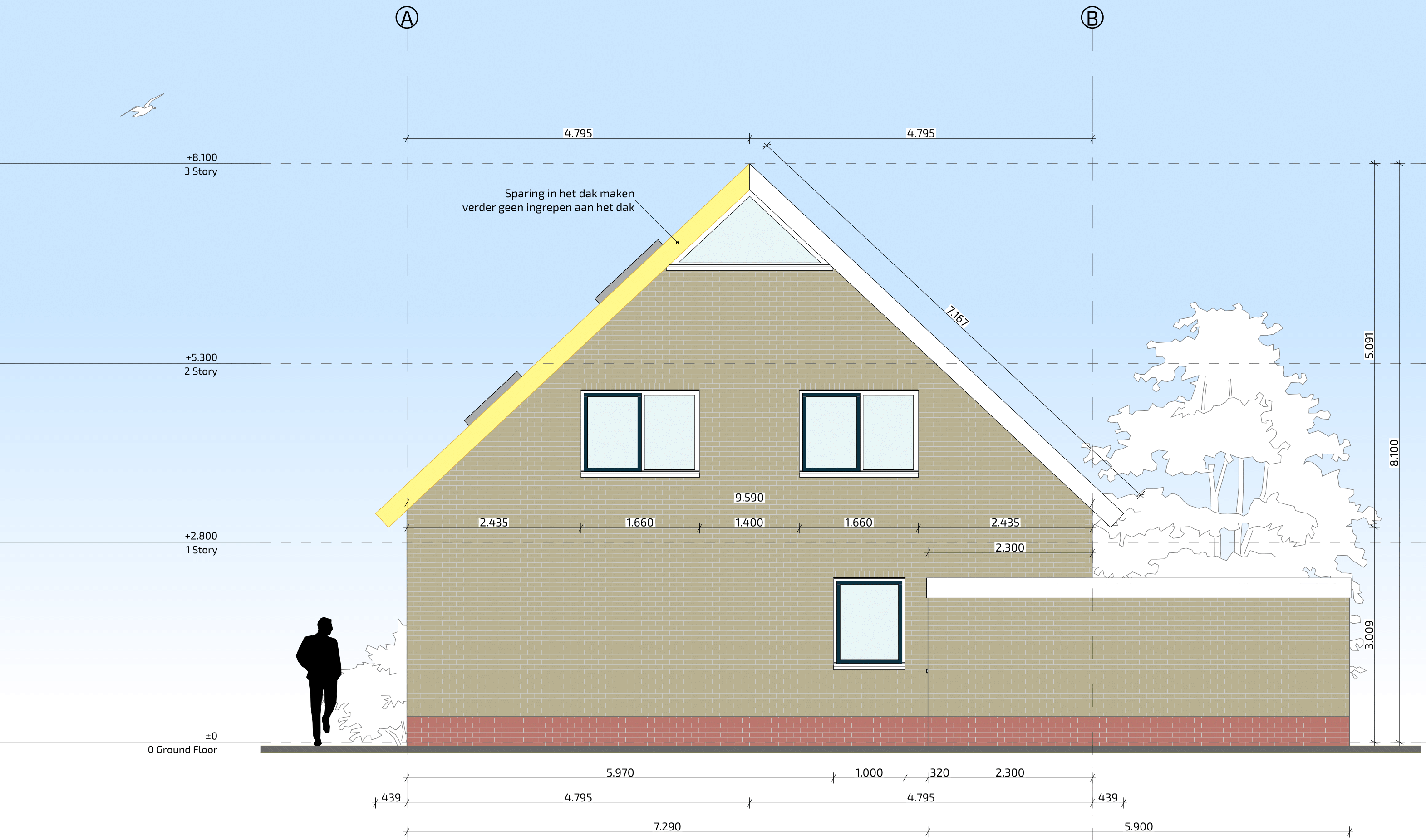 Te slopen zijgevel