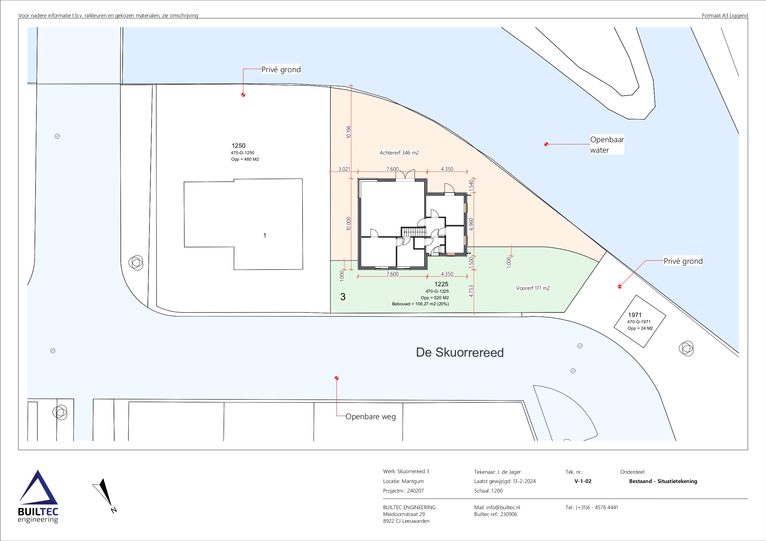 Skuorrereed 3 Mantgum Aanbouw t.b.v. vergunning