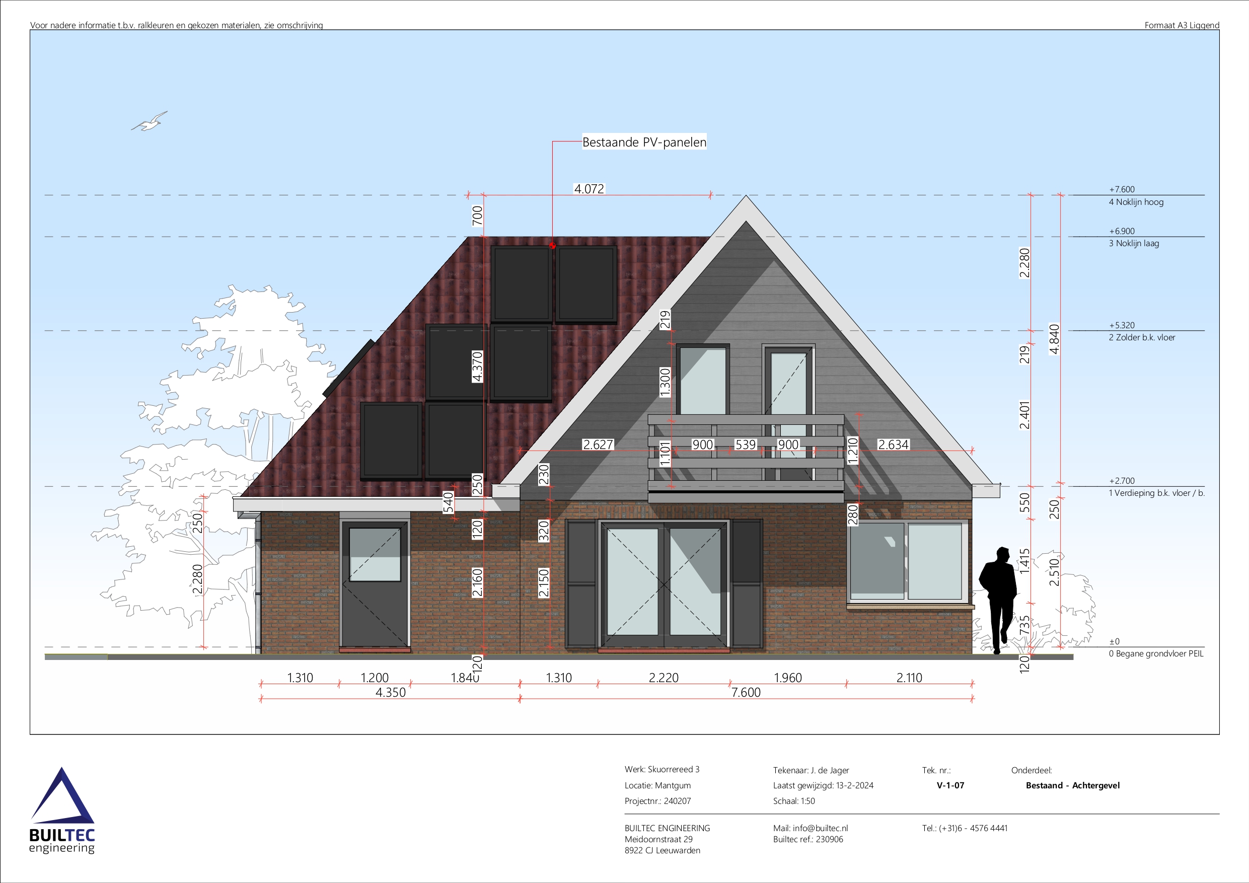 Skuorrereed 3 Mantgum Aanbouw t.b.v. vergunning