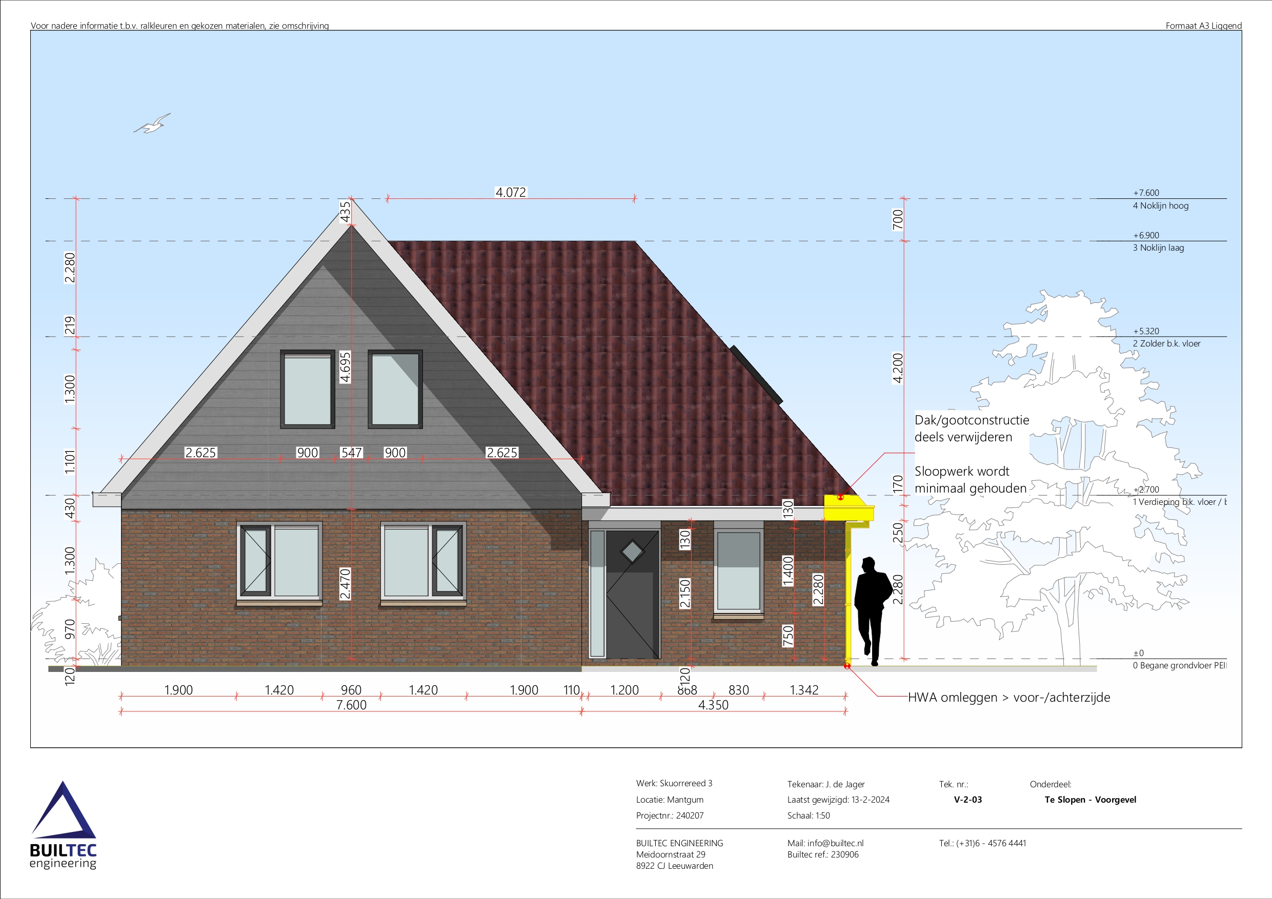 Skuorrereed 3 Mantgum Aanbouw t.b.v. vergunning