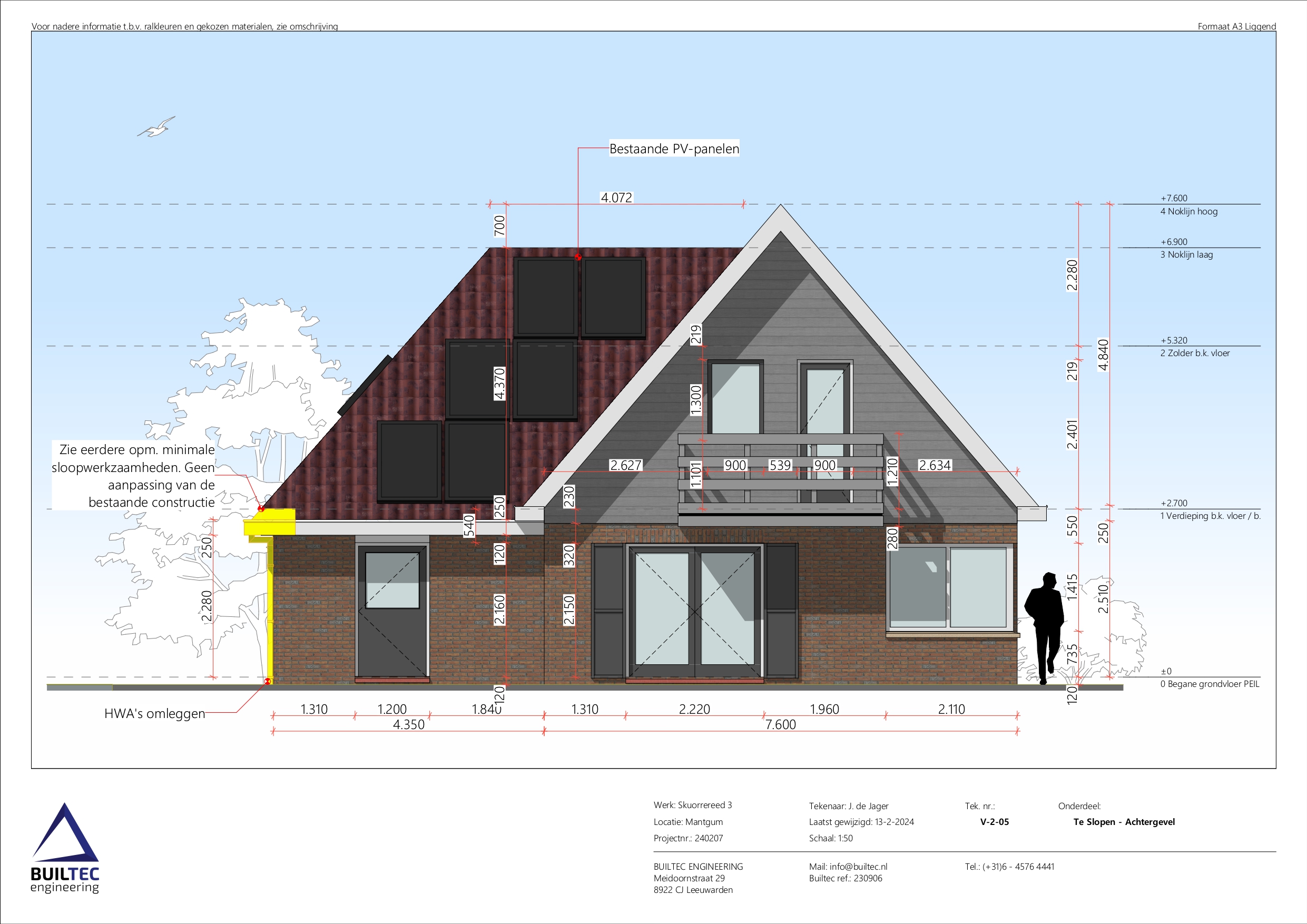 Skuorrereed 3 Mantgum Aanbouw t.b.v. vergunning