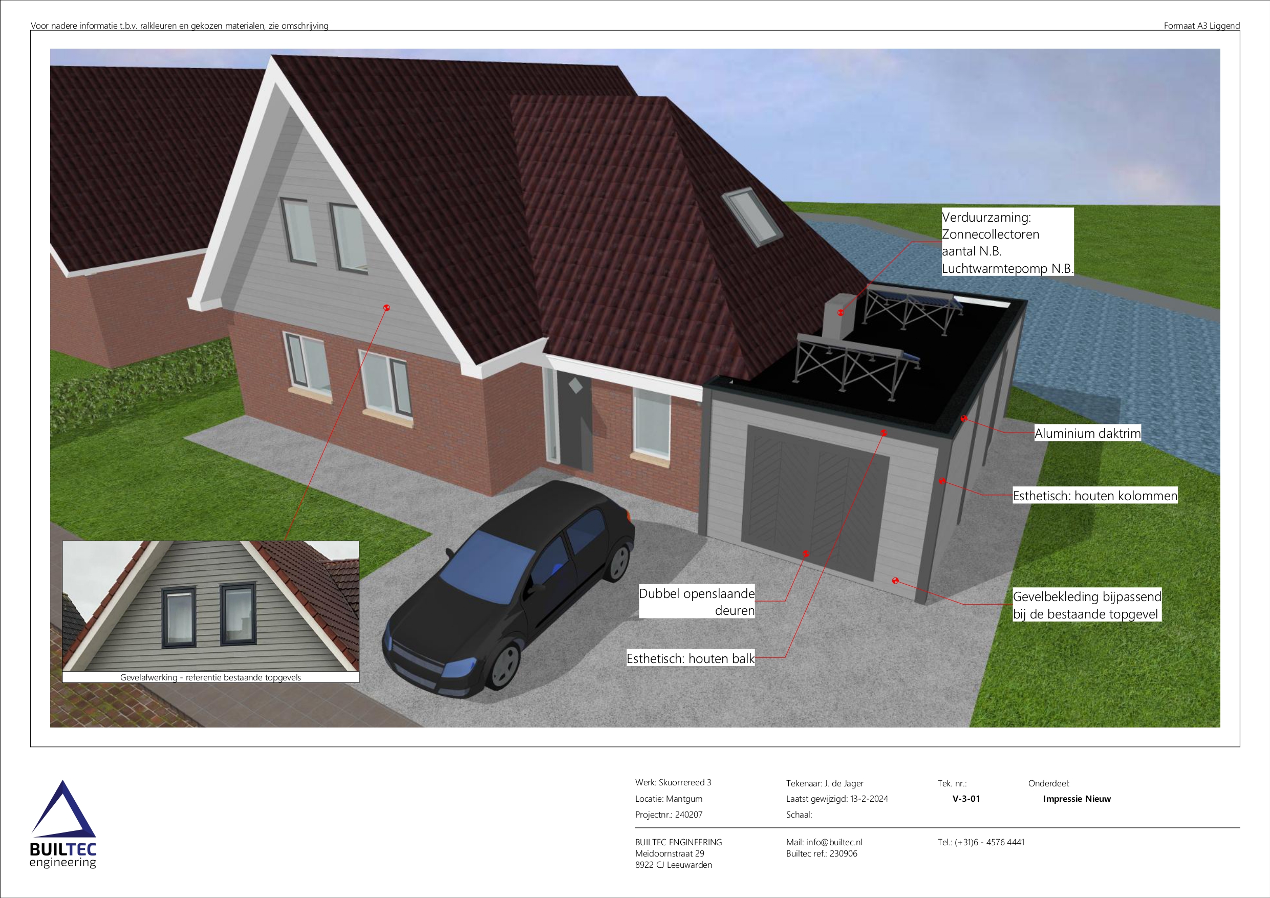 Skuorrereed 3 Mantgum Aanbouw t.b.v. vergunning