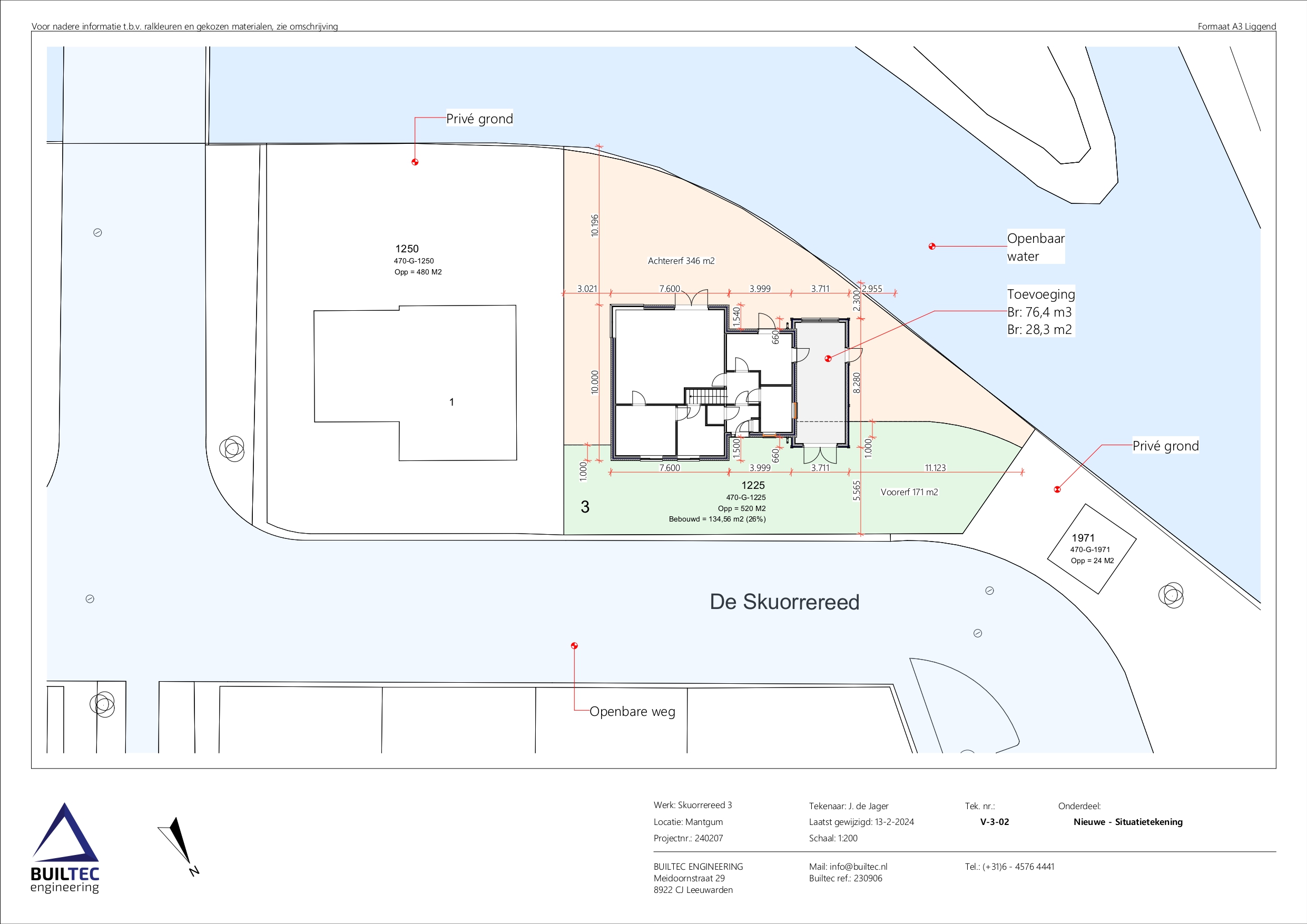 Skuorrereed 3 Mantgum Aanbouw t.b.v. vergunning