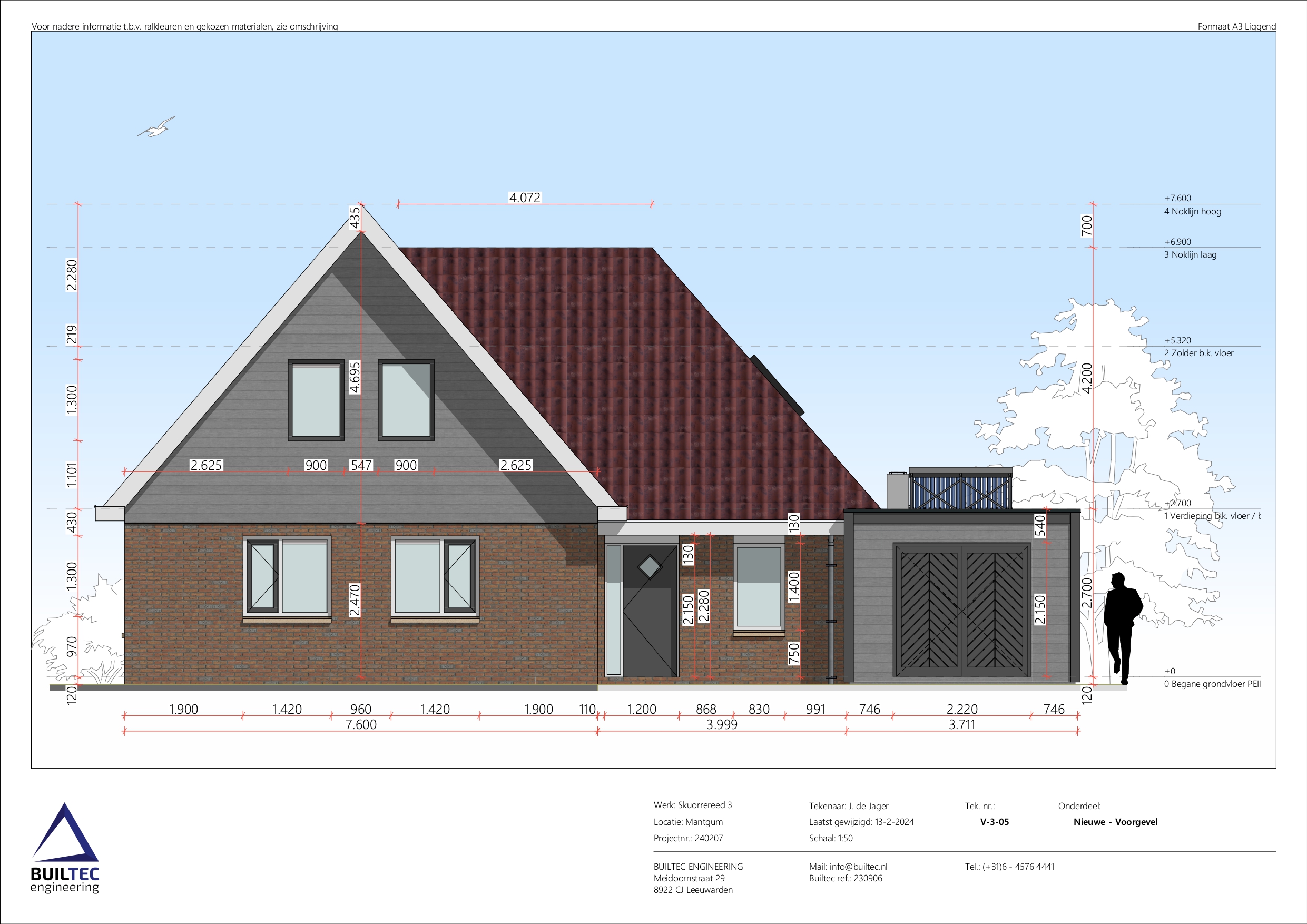 Skuorrereed 3 Mantgum Aanbouw t.b.v. vergunning