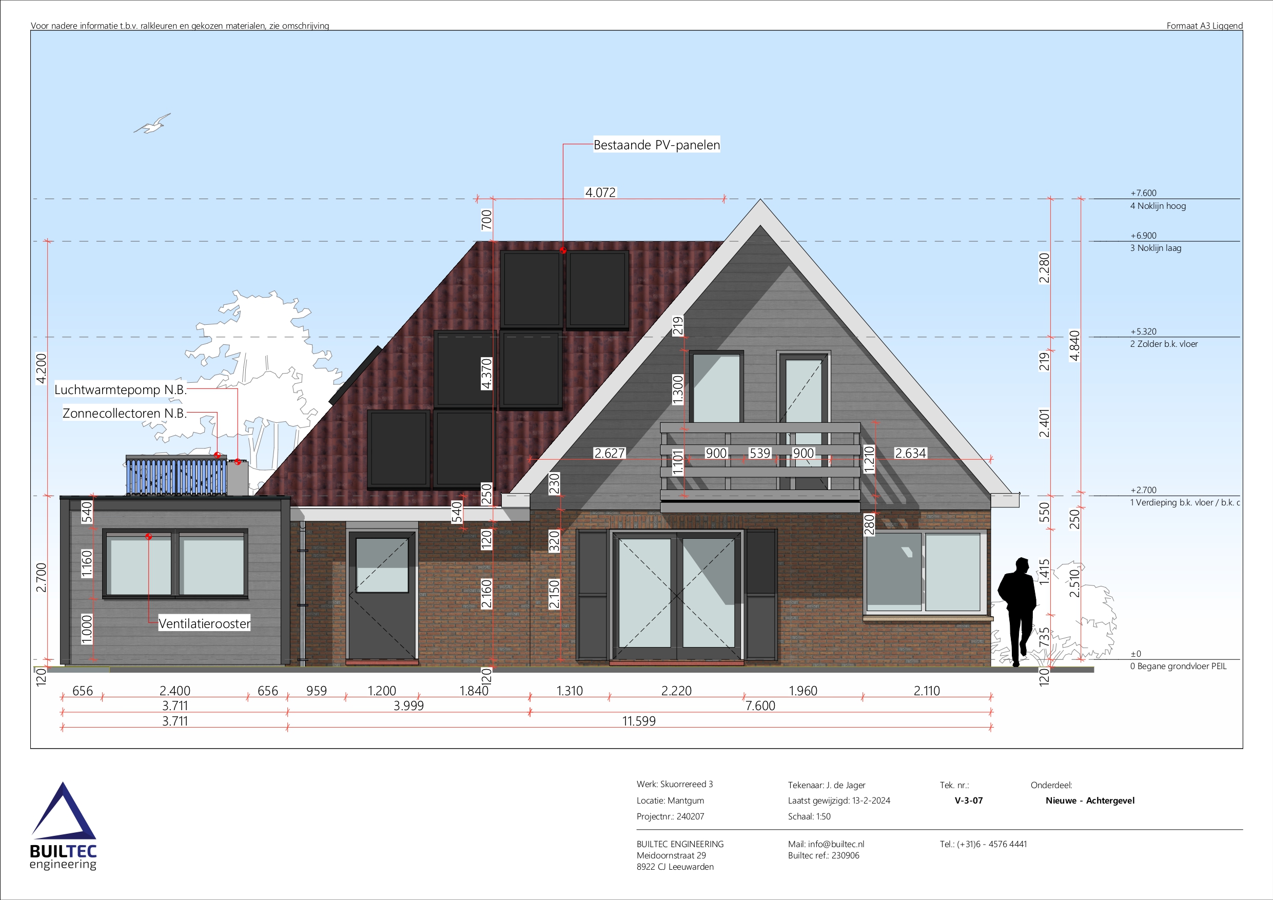 Skuorrereed 3 Mantgum Aanbouw t.b.v. vergunning